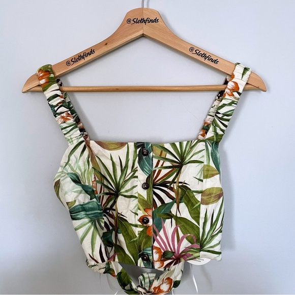 Lost + Wander x Nordstrom Paradise Isle Tropical Tie-Front Top-Sample-Small-NWT - Picture 11 of 13